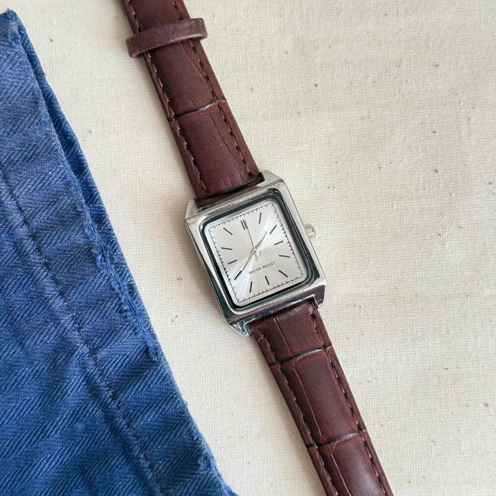Unbranded Women's Silver and Brown Watch